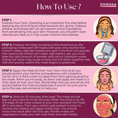 DONOKA Pro Korean Glass Skin Shine Algae Peel Off Power Rubber Masque | Hyarluronic acid + Niacinamide | 50gm | Skin Brightening & Hydrating Face Mask | Deep Cleansing | Natural Glow | Unisex Skincare for All Skin Types |